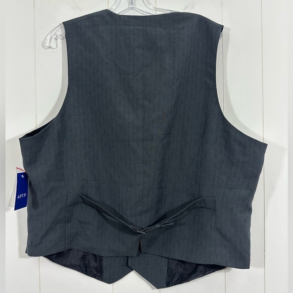 NWT Apt. 9 Men’s Size XXL Gray Lined Vest With Front Pockets Formal - Picture 4 of 6